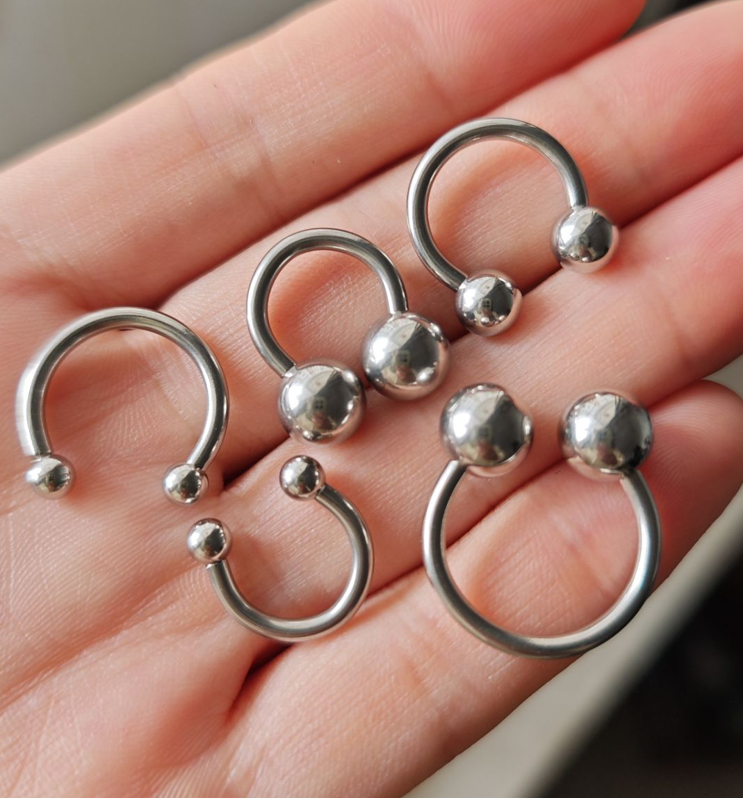 Nipple Bar Curved - 2mm Bar Stainless Steel Barbell Horseshoe