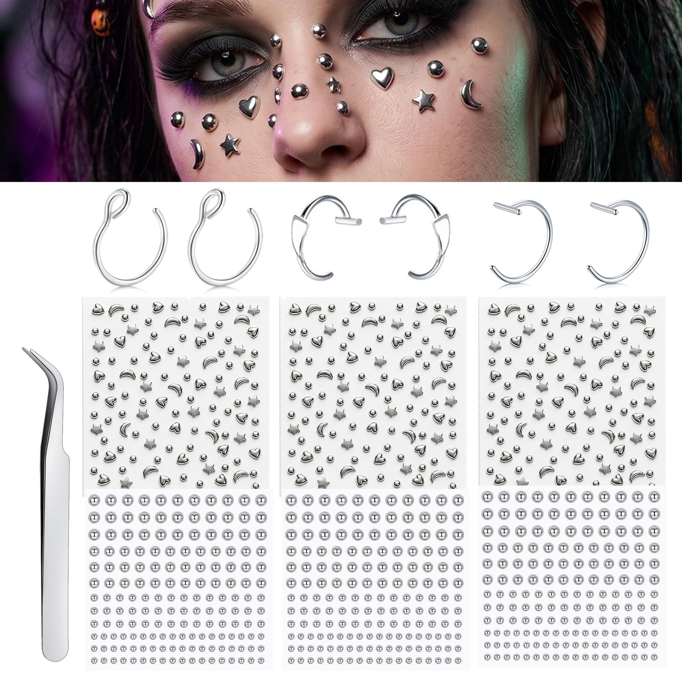 Body Jewelry Labret - Fake Piercings Balls Stick on Nose