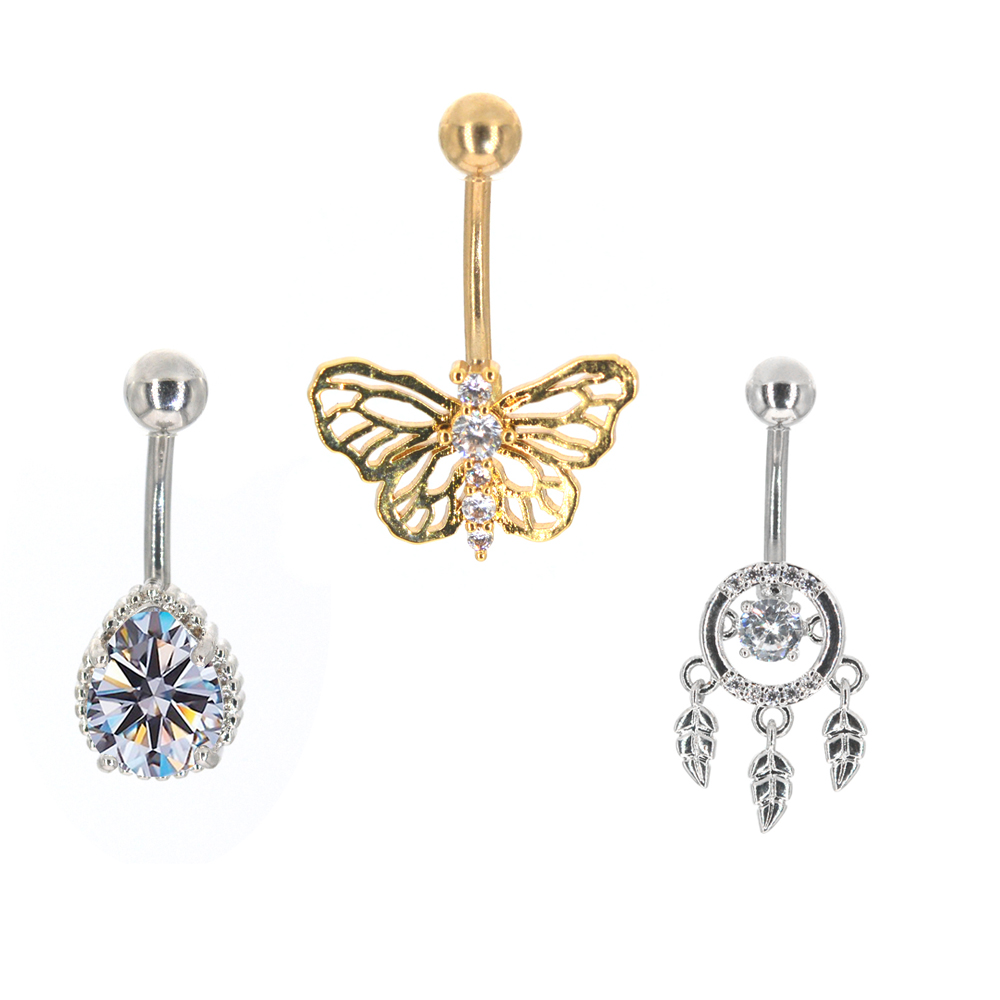 Body Jewelry Brands - 1Pc Butterfly Sexy Dangling Navel Belly