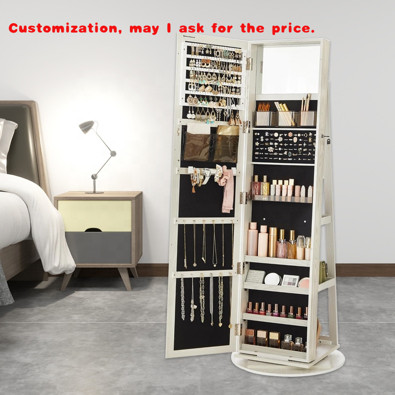 Body Jewelry Storage - custom.Freestanding Full Body Mirror 360 Rotating