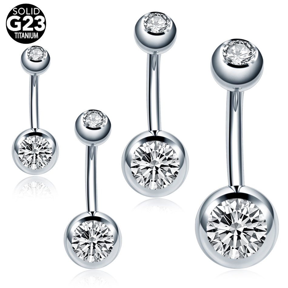 Belly Bar Titanium - 10Pcs /Lot 14G Titanium Navel Piercing