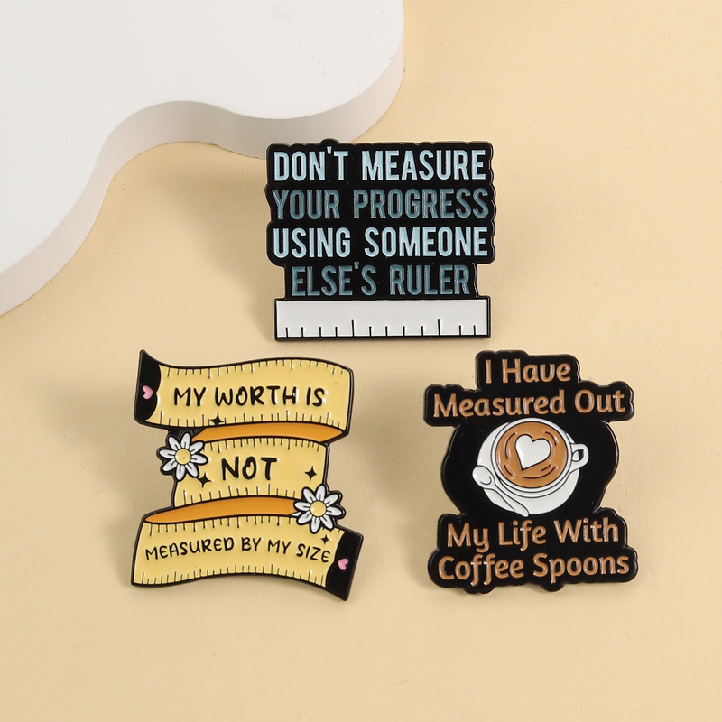 Body Jewelry Measurements - Body Positive Enamel Pins My Worth