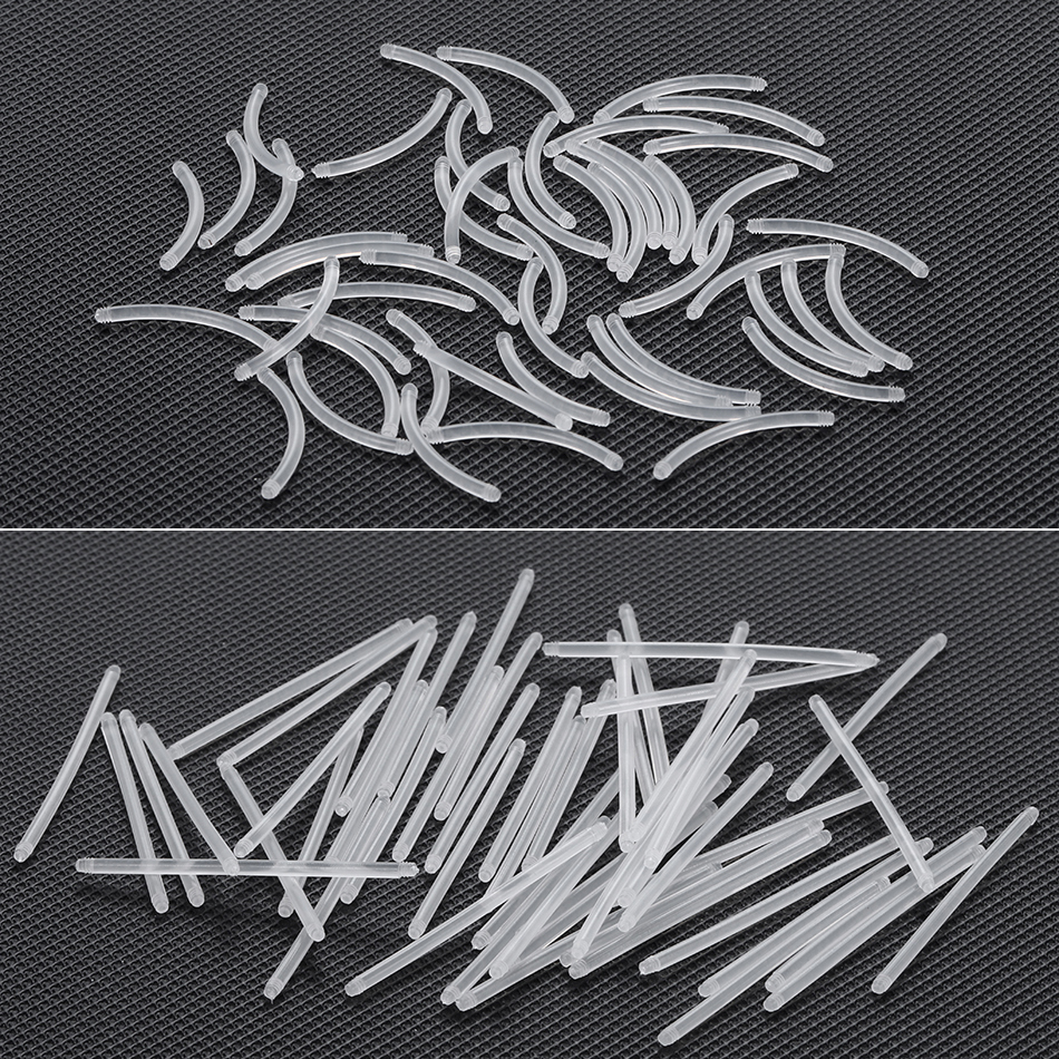 Nipple Bar Curved - 50Pcs/lot 14G Bioplast Straight Bar Parts