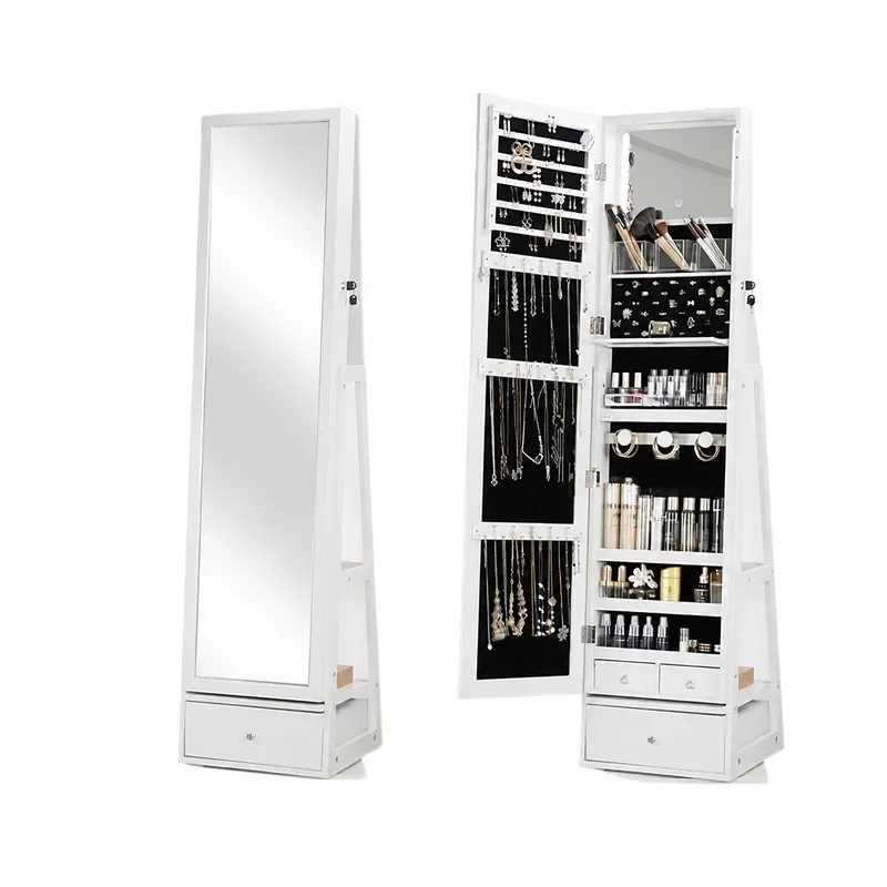 Body Jewelry Storage - Rotating Full Body Floor Mirror with