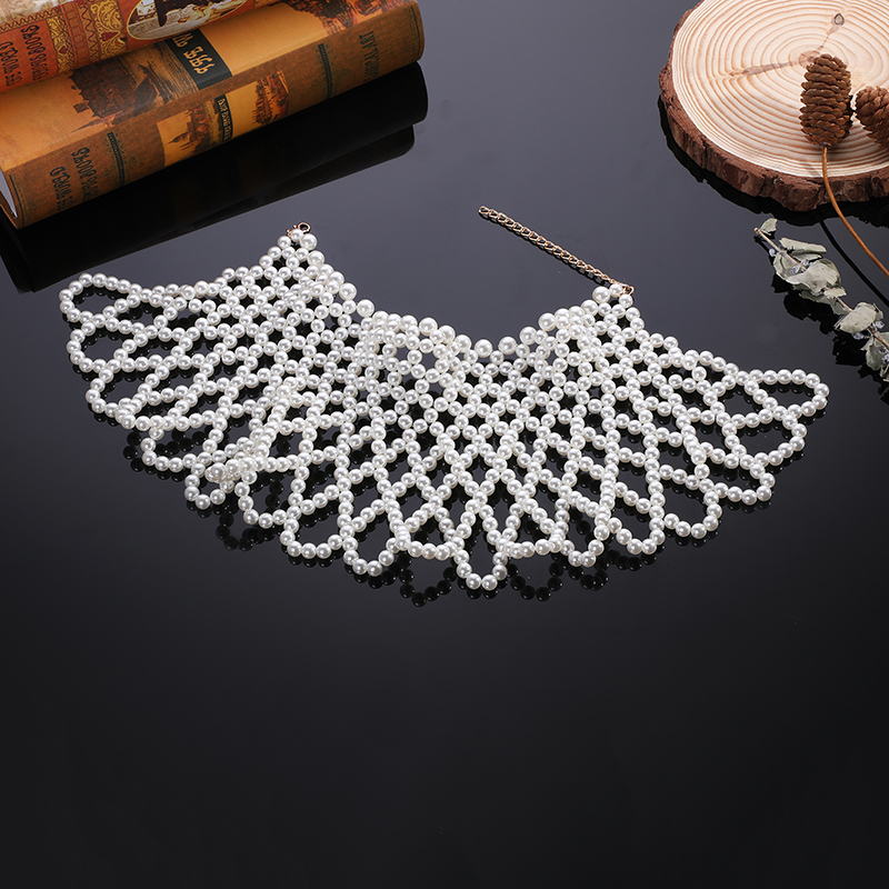 Body Jewelry Brands - Fashion necklace pearl wedding dress shoulder
