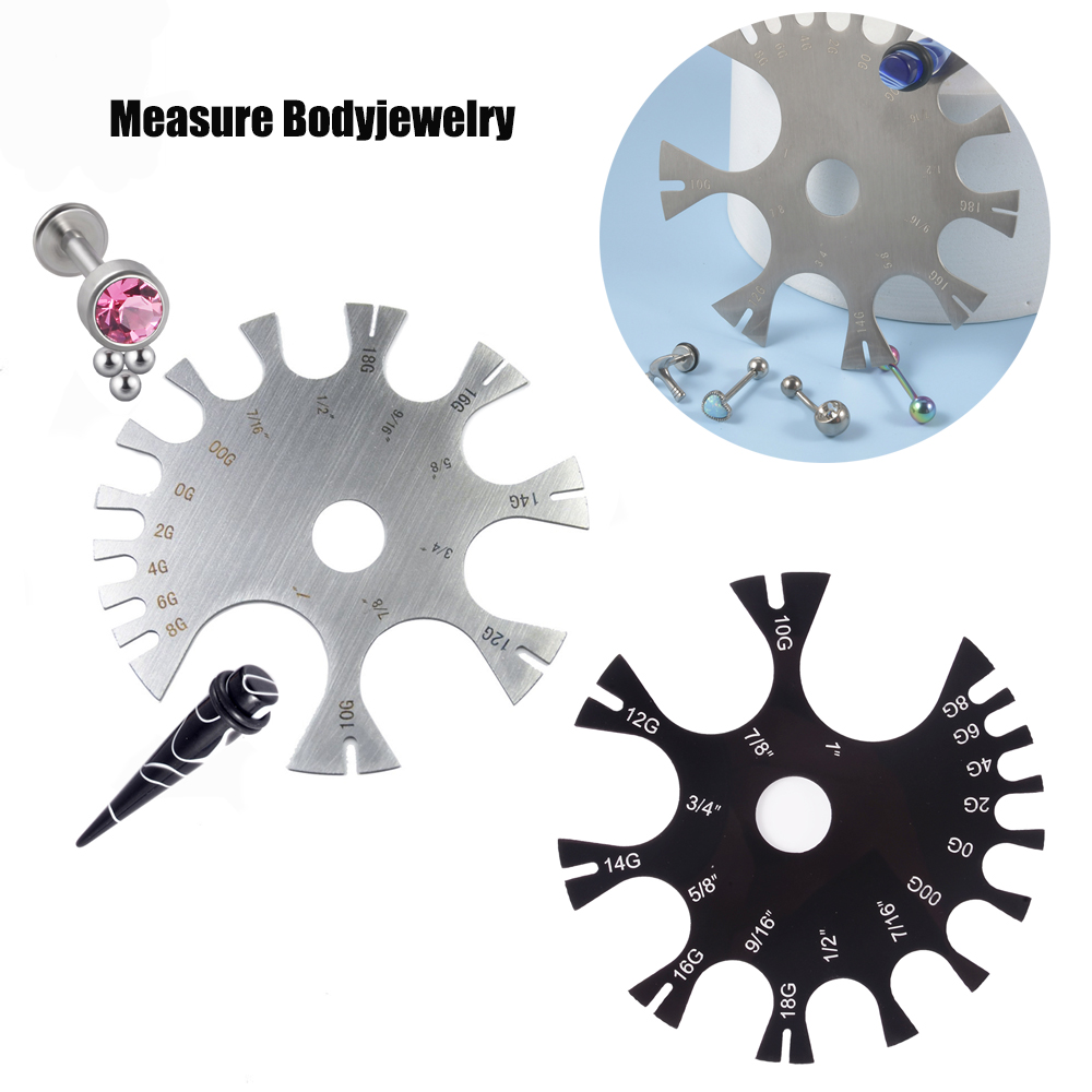 Body Jewelry Measurements - 1/5Pcs Steel&Acrylic 18g to 1