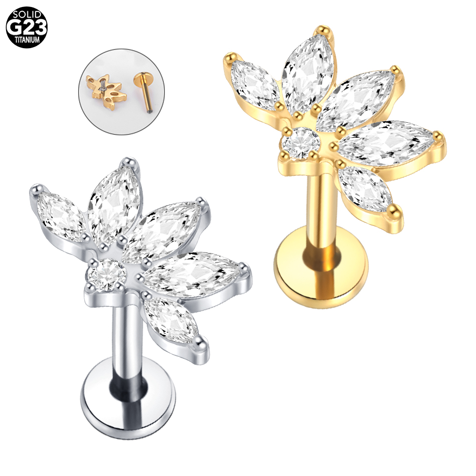 1/5pcs Implant Grade Titanium  - огляд і ціна Body Jewelry Labret