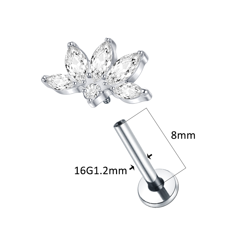 1/5pcs Implant Grade Titanium  - огляд і ціна Body Jewelry Labret