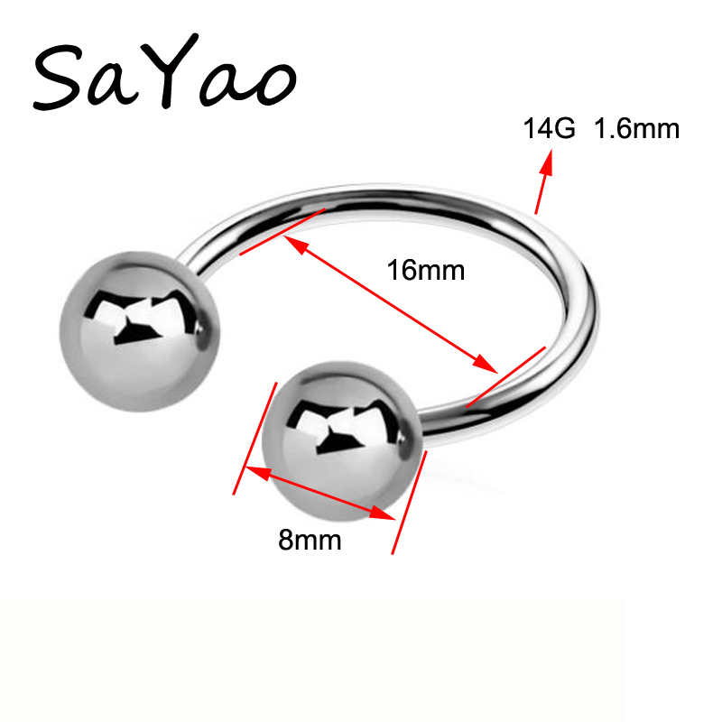 Big Ball Stainless Steel Barbe - огляд і ціна Nipple Bar Curved