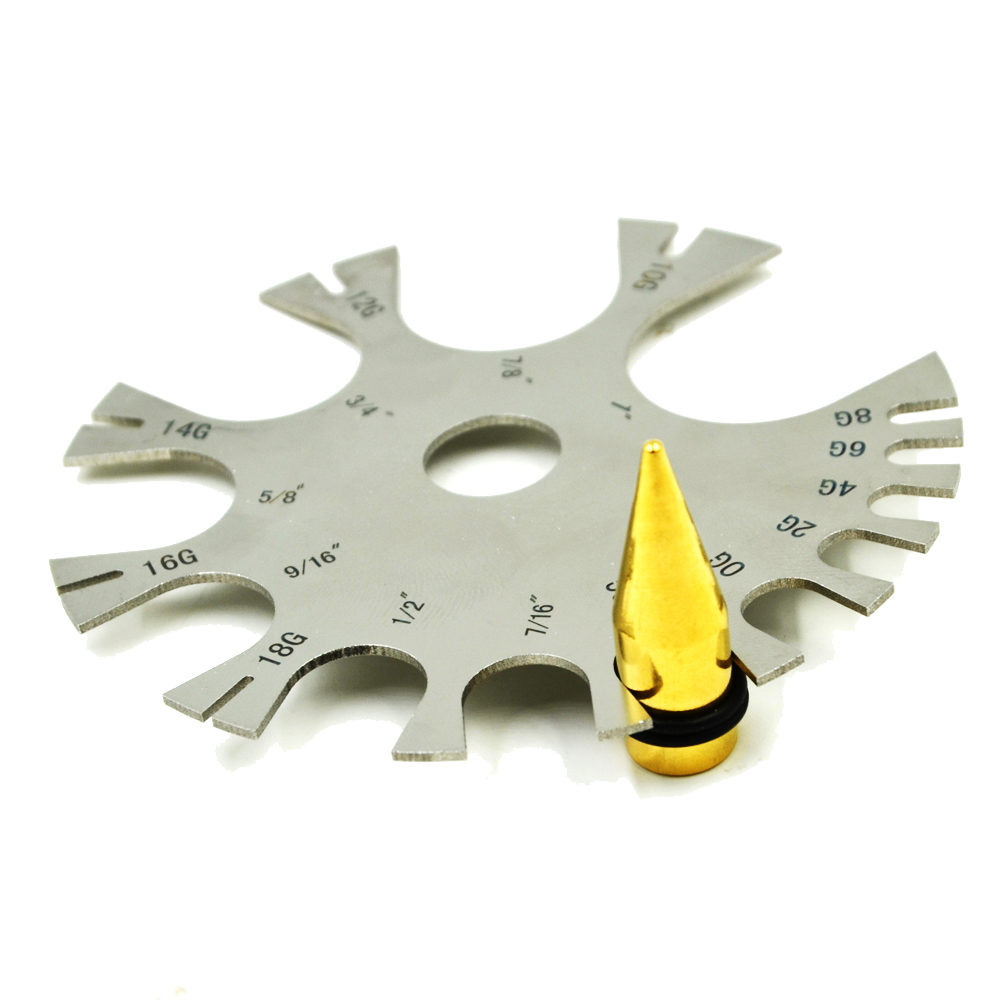 Stainless Steel Gauge Wheel Be - огляд і ціна Body Jewelry Measurements