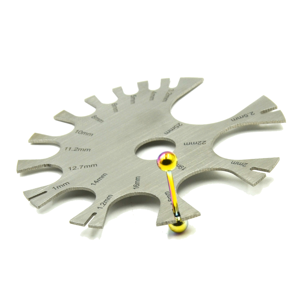 Stainless Steel Gauge Wheel Be - огляд і ціна Body Jewelry Measurements