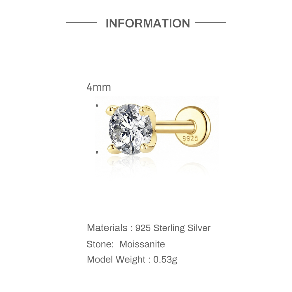 Aide 925 Sterling Silver Moiss - огляд і ціна Body Jewelry Labret