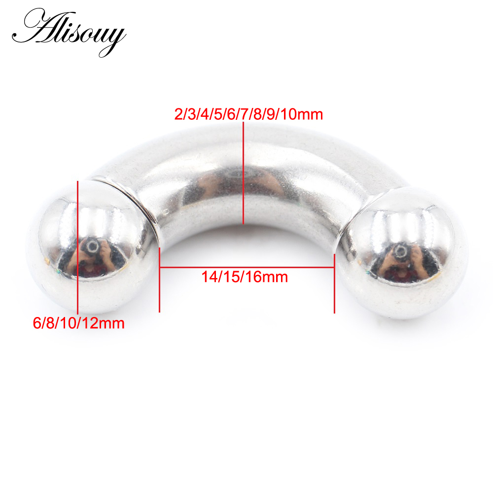 Alisouy 1pc Stainless Steel Bi - огляд і ціна Nipple Bar Curved