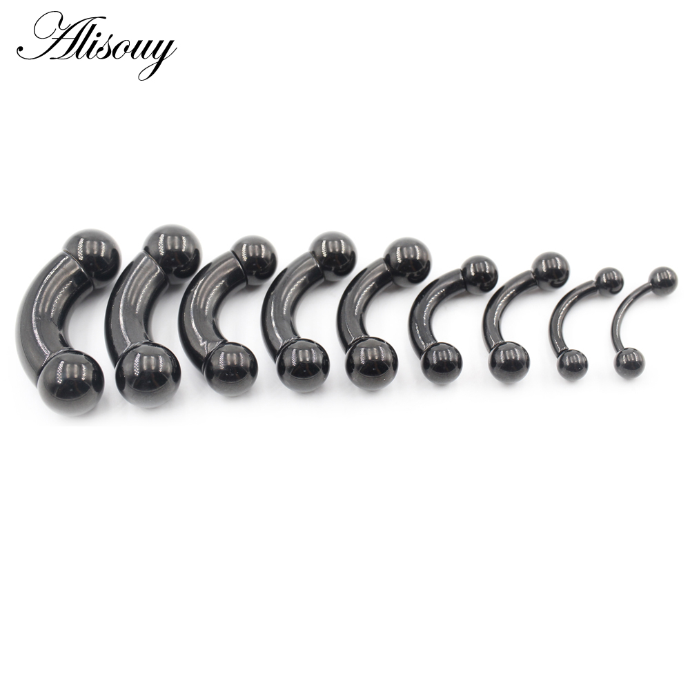 Alisouy 1pc Stainless Steel Bi - огляд і ціна Nipple Bar Curved