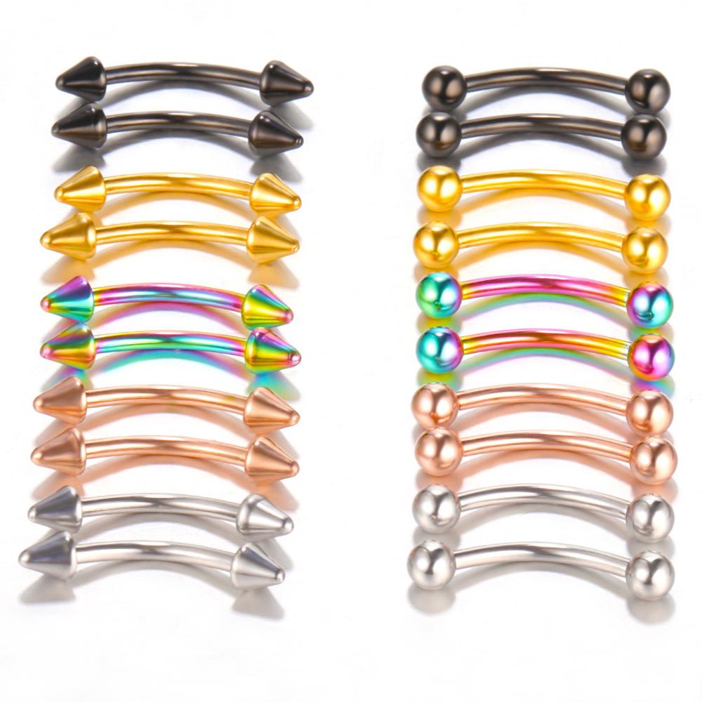 10pc/lot Eyebrow Piercing Curv - огляд і ціна Nipple Bar Curved