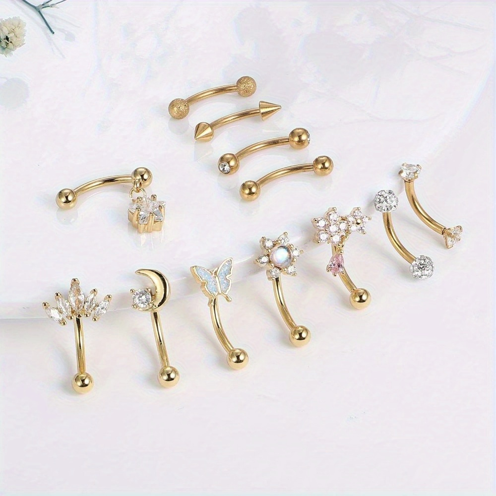 Florideco 1PC Stainless Steel  - огляд і ціна Belly Bar Titanium