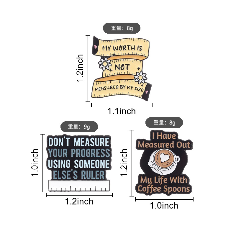 Body Positivity Self Love Pin  - огляд і ціна Body Jewelry Measurements