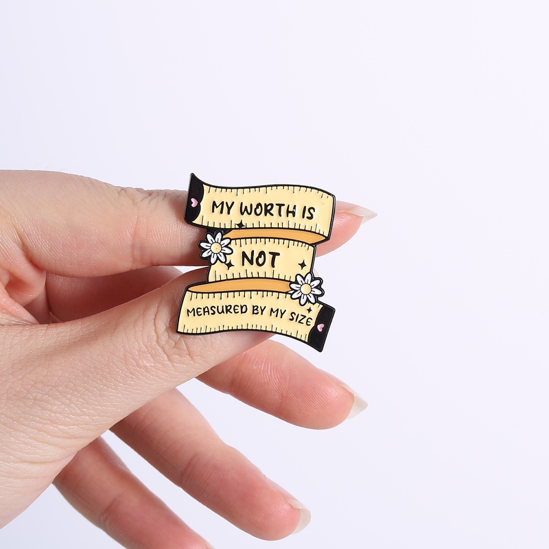 Body Positivity Self Love Pin  - огляд і ціна Body Jewelry Measurements