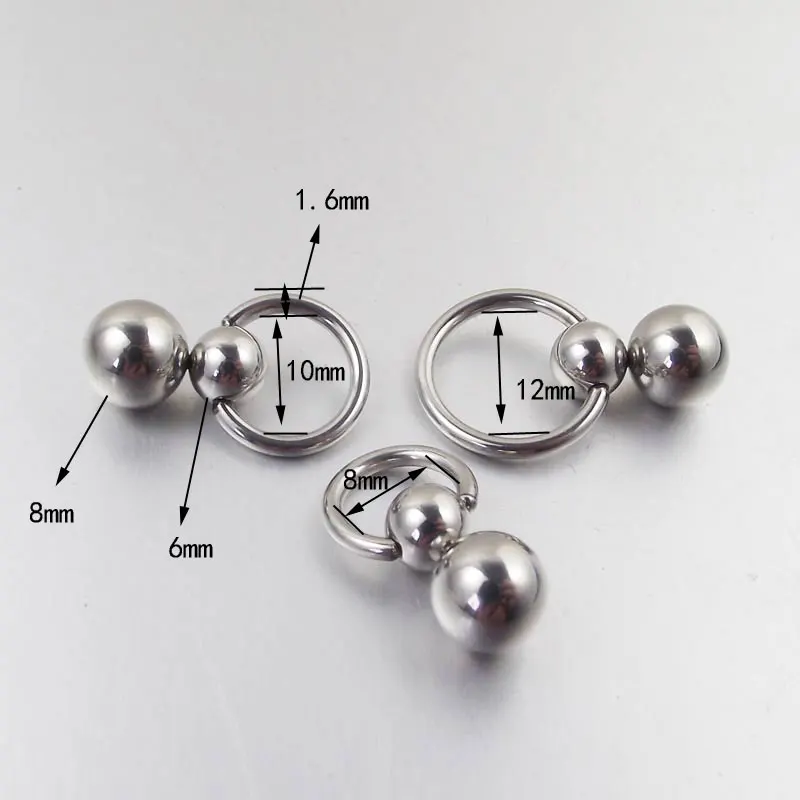 Stainless Steel Double Ball Cu - огляд і ціна Nipple Bar Curved