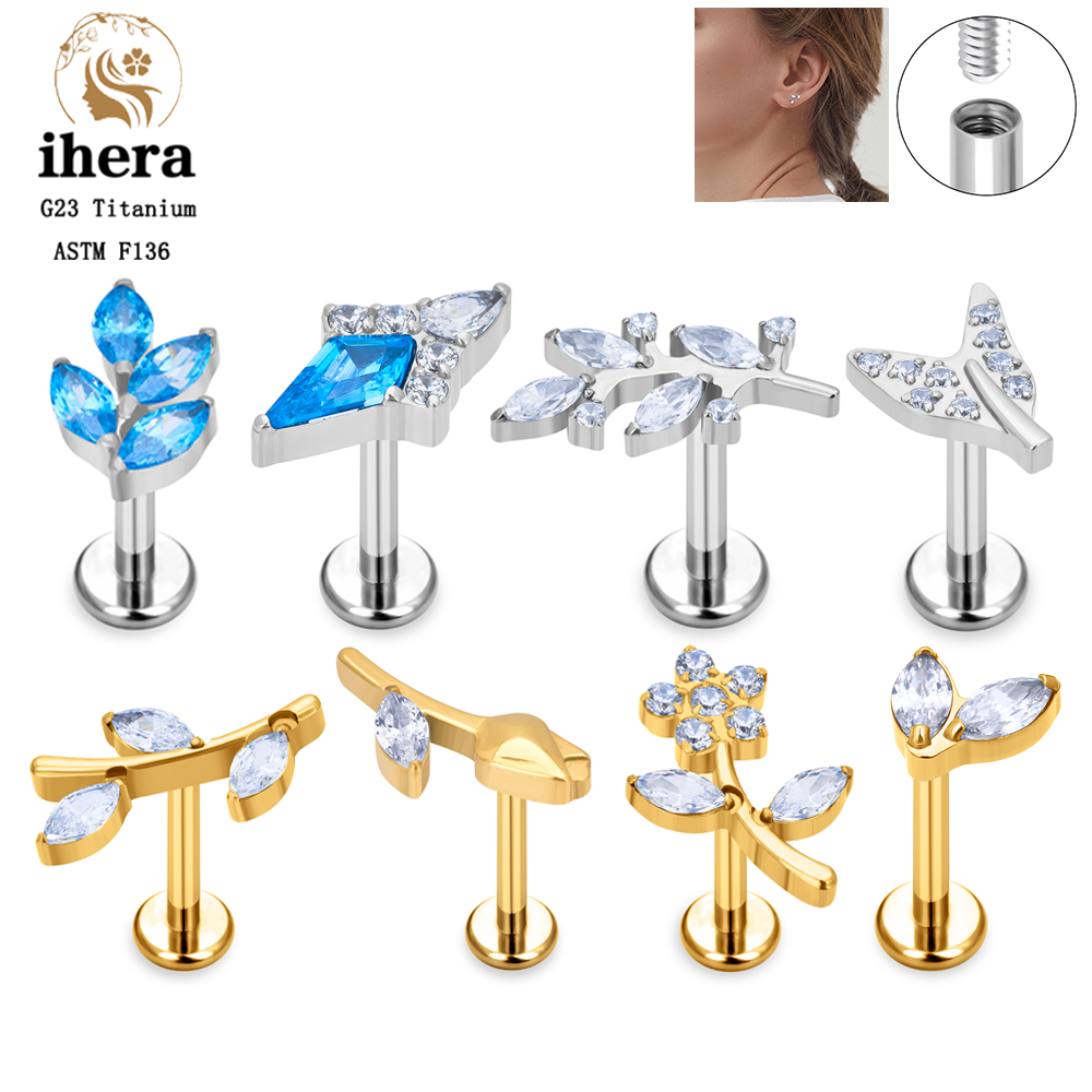 Flower Leaf Pattern Piercing E - огляд і ціна Body Jewelry Labret