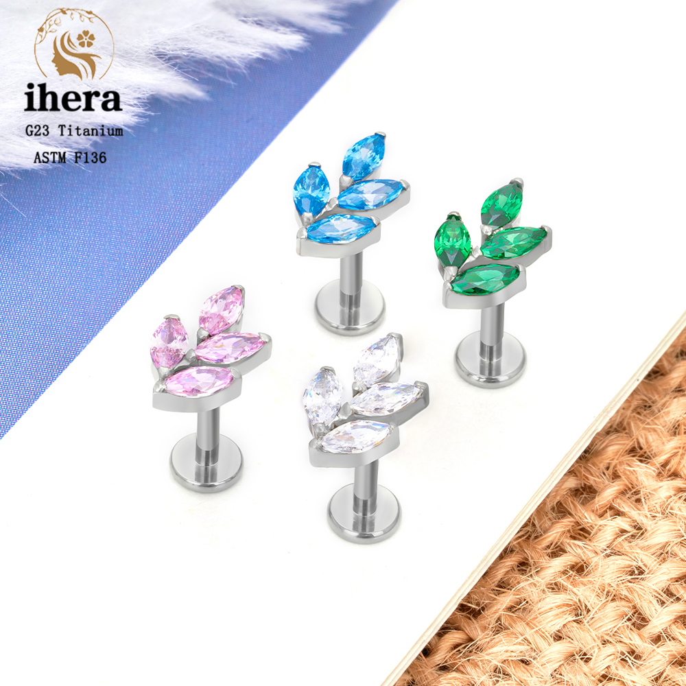 Flower Leaf Pattern Piercing E - огляд і ціна Body Jewelry Labret