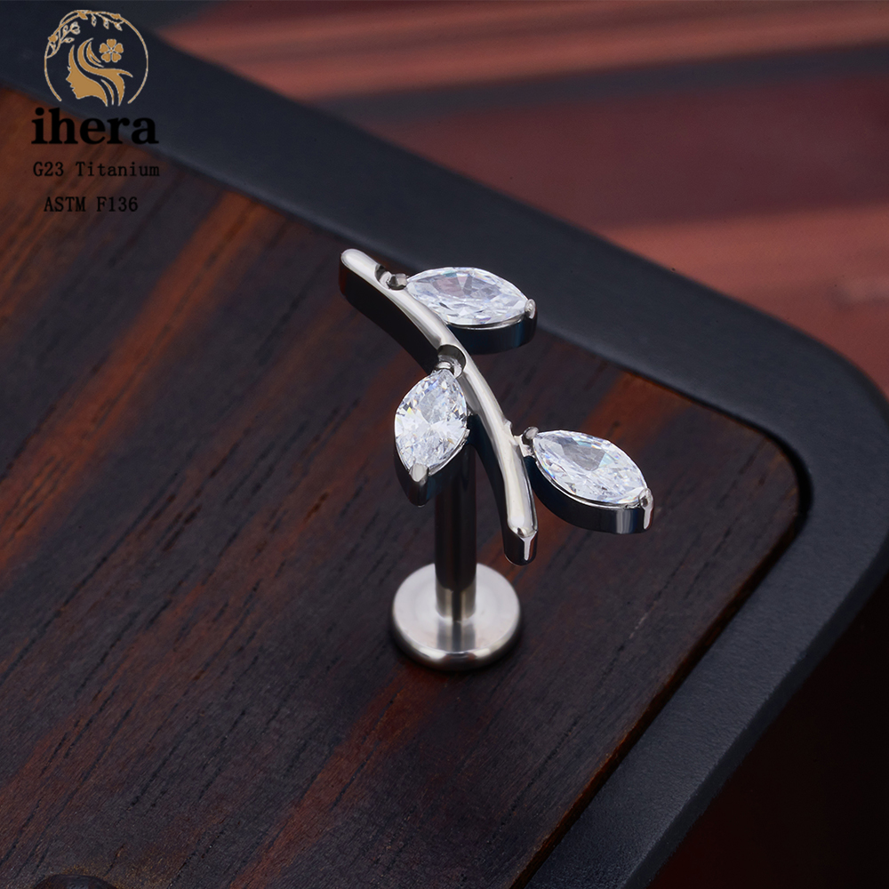 Flower Leaf Pattern Piercing E - огляд і ціна Body Jewelry Labret
