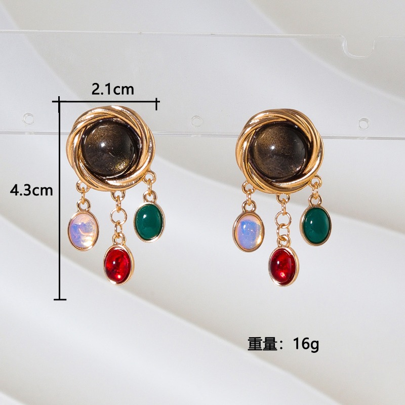 Colorful Glass Crystal Earring - огляд і ціна Body Jewelry Brands