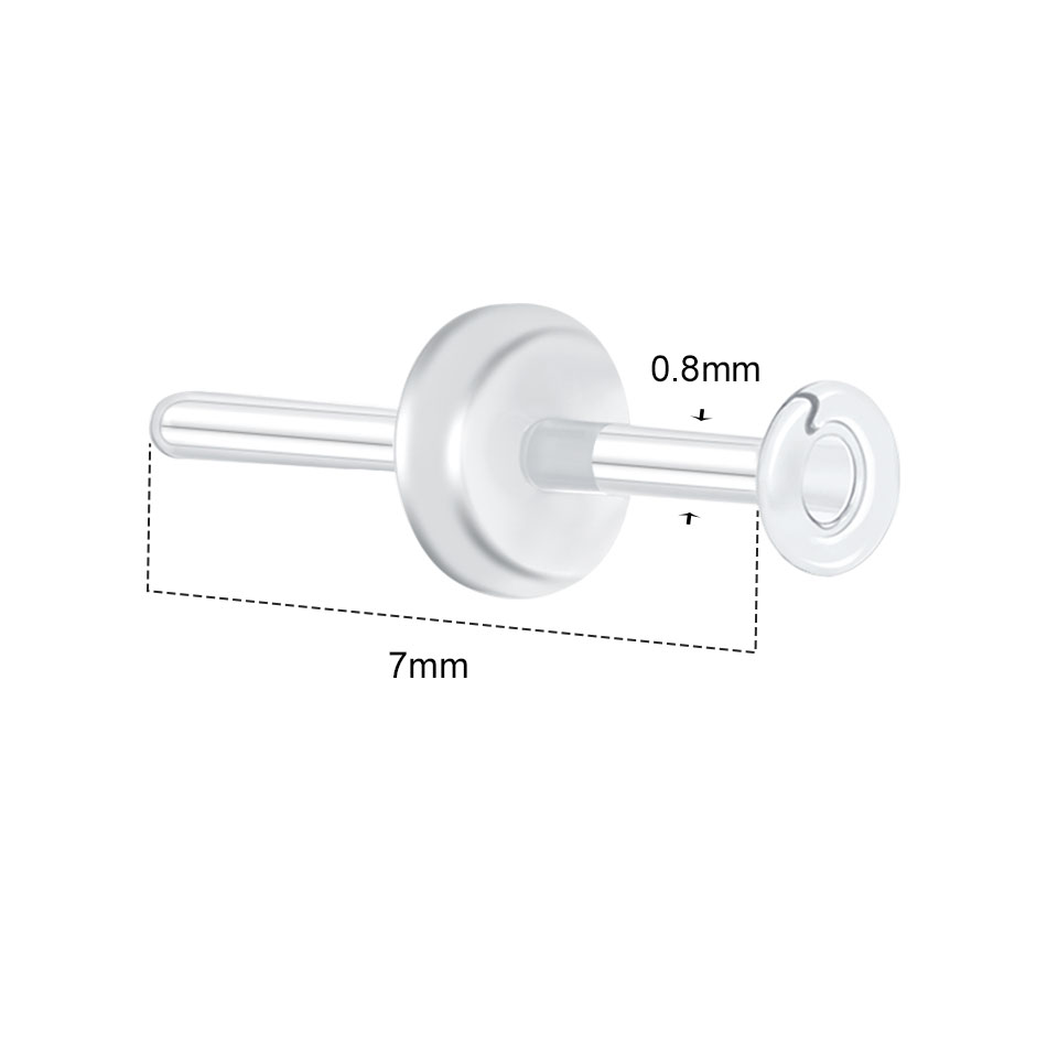 1/5PCS Glass Nose Stud Transpa - огляд і ціна Body Jewelry Storage