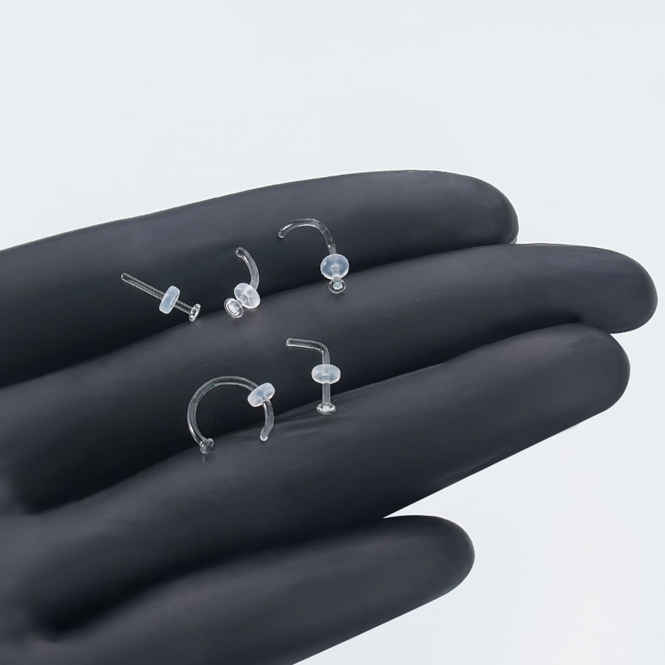 1/5PCS Glass Nose Stud Transpa - огляд і ціна Body Jewelry Storage
