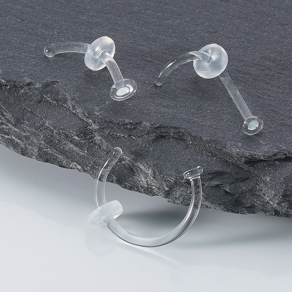 1/5PCS Glass Nose Stud Transpa - огляд і ціна Body Jewelry Storage