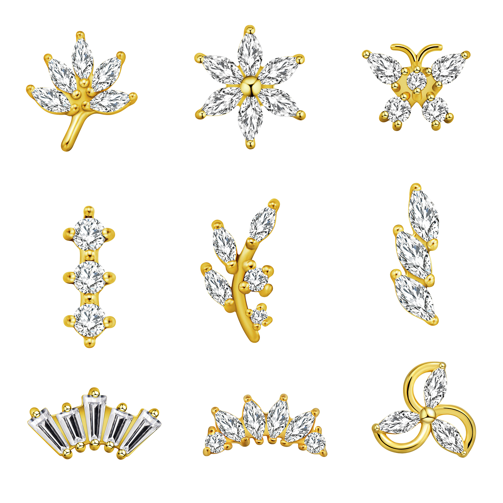 Maple Leaf Labret Piercing Sta - огляд і ціна Body Jewelry Labret