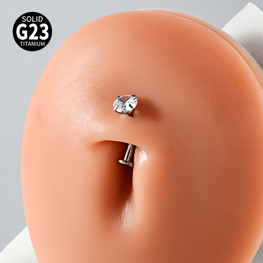 1-4PCS G23 Titanium Curved Bel - огляд і ціна Belly Bar Titanium