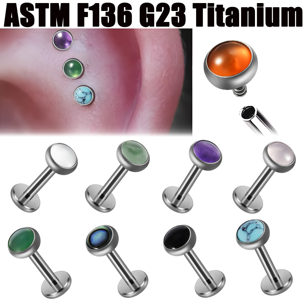 1PC 16g G23 Titanium Crystal&S - огляд і ціна Body Jewelry Labret