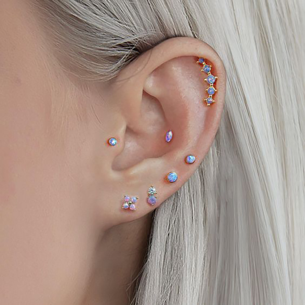 1PC Stainless Steel Opal Flowe - огляд і ціна Body Jewelry Labret