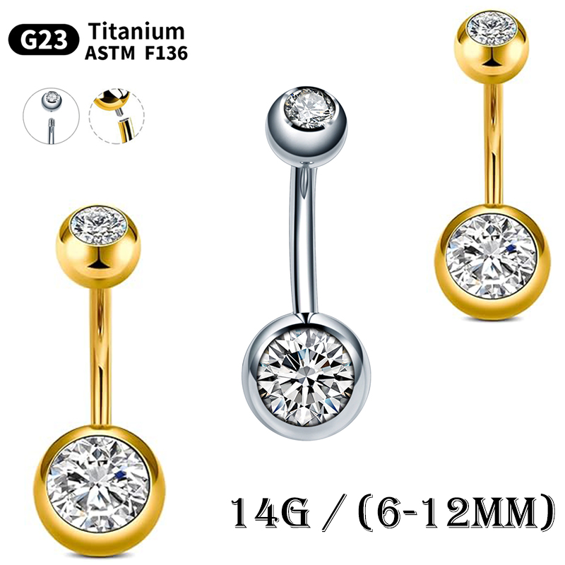 10Pcs/lot G23 Titanium Belly B - огляд і ціна Belly Bar Titanium