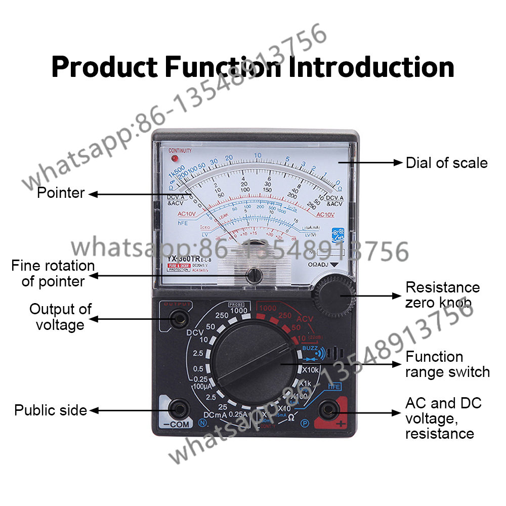 YX-360TRE-L-B Pointer Multimet - огляд і ціна Body Jewelry Measurements