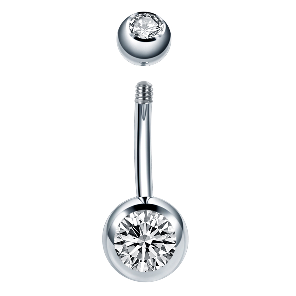 10Pcs /Lot 14G Titanium Navel  - огляд і ціна Belly Bar Titanium