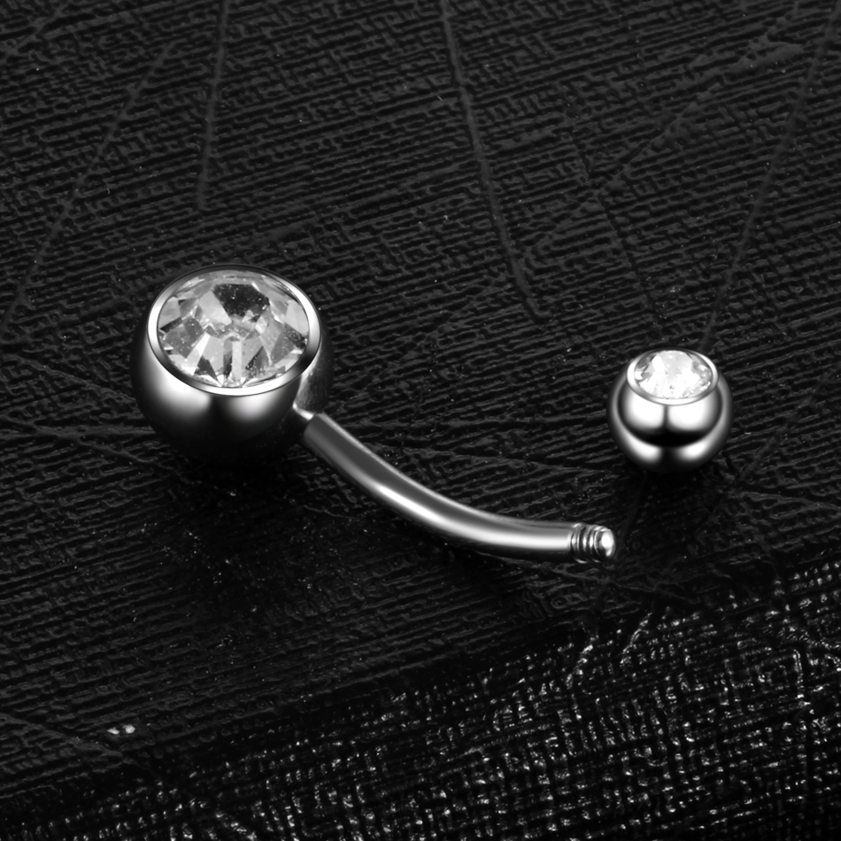 10Pcs /Lot 14G Titanium Navel  - огляд і ціна Belly Bar Titanium