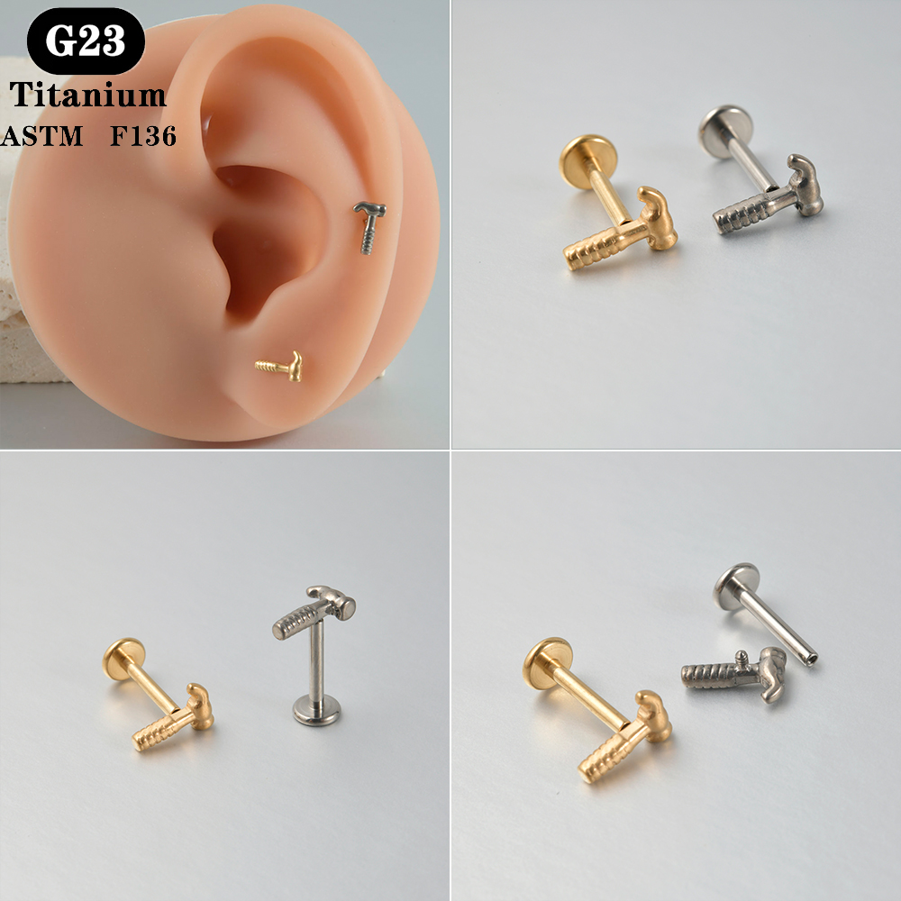 1PC ASTM F136 Titanium Labret  - огляд і ціна Body Jewelry Labret