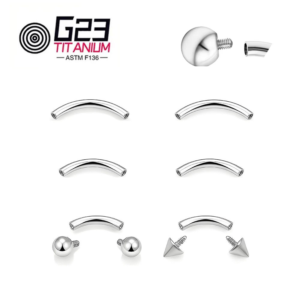 Wholesale 5/10/50pcs G23 Titan - огляд і ціна Belly Bar Titanium