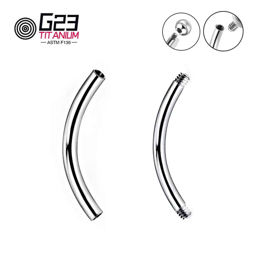 Wholesale 5/10/50pcs G23 Titan - огляд і ціна Belly Bar Titanium