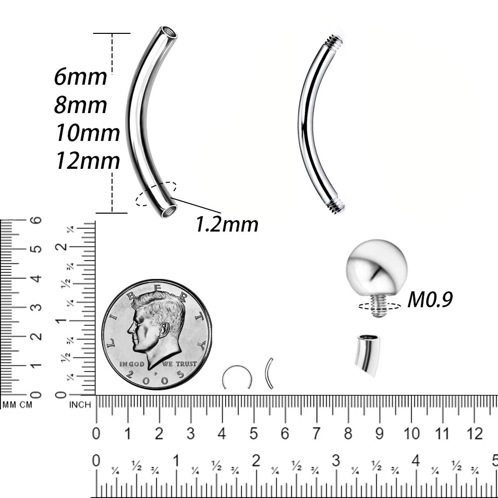 Wholesale 5/10/50pcs G23 Titan - огляд і ціна Belly Bar Titanium