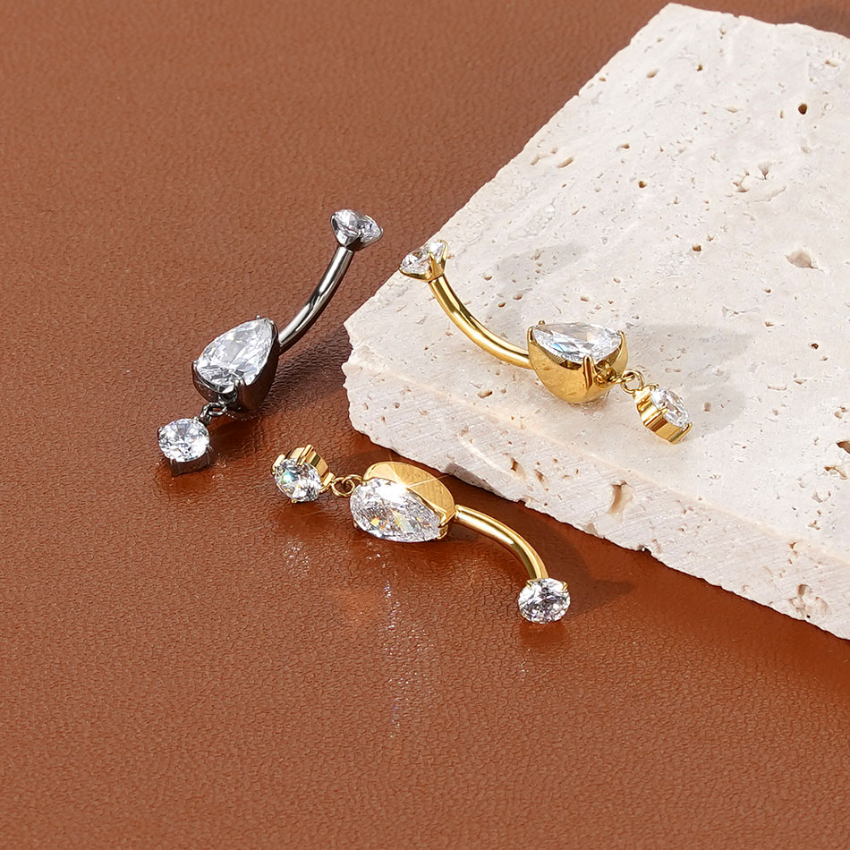 1/5PCS Titanium Crystal Zircon - огляд і ціна Belly Bar Titanium