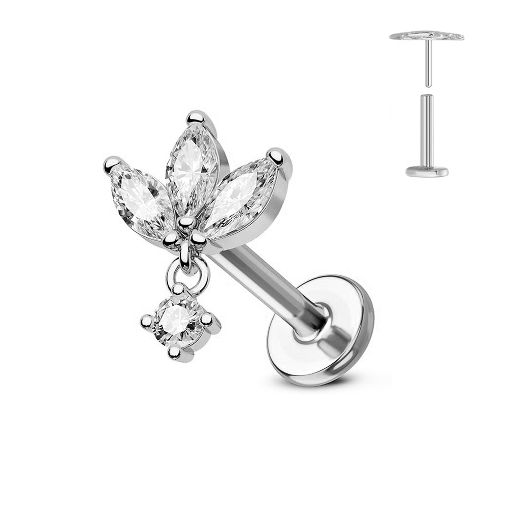 ASTM F136 G23 Titanium Flower  - огляд і ціна Belly Bar Titanium