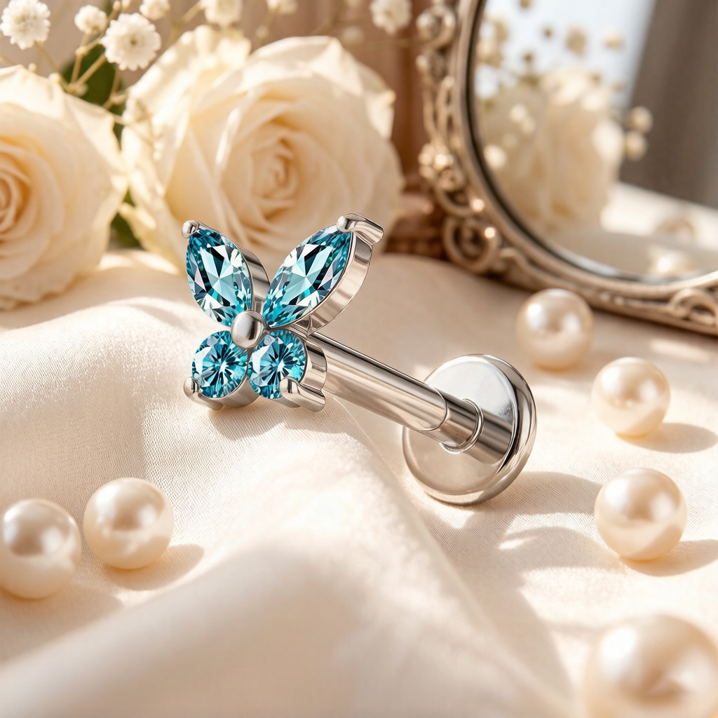 1PC G23 Titanium Butterfly Lab - огляд і ціна Body Jewelry Labret