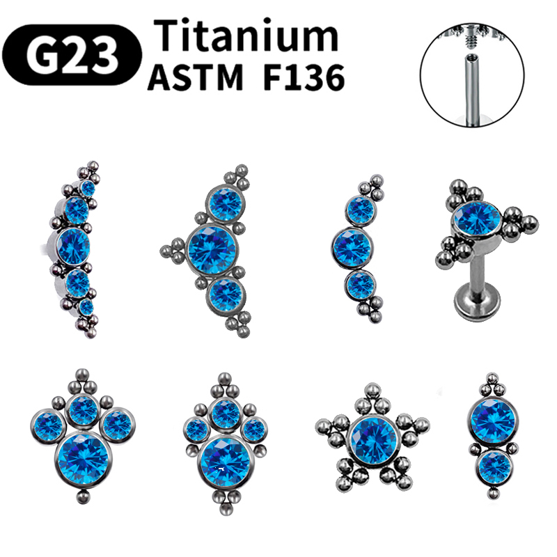 G23 Titanium Piercing Stud Ear - огляд і ціна Body Jewelry Labret
