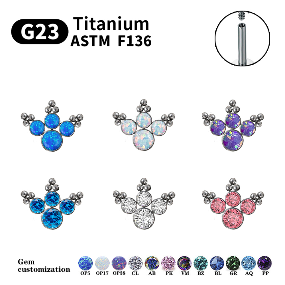 G23 Titanium Piercing Stud Ear - огляд і ціна Body Jewelry Labret