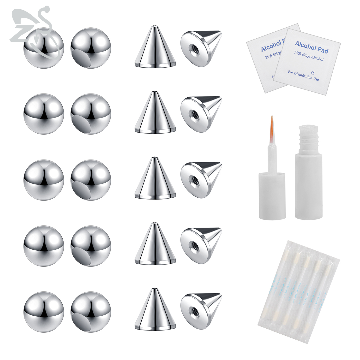 ZS 1 Set Fake Eyebrow Ring Men - огляд і ціна Body Jewelry Labret