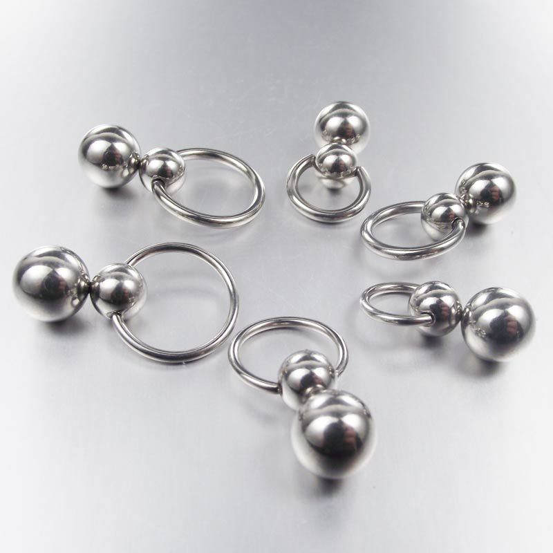 Stainless Steel Double Ball Cu - огляд і ціна Nipple Bar Curved
