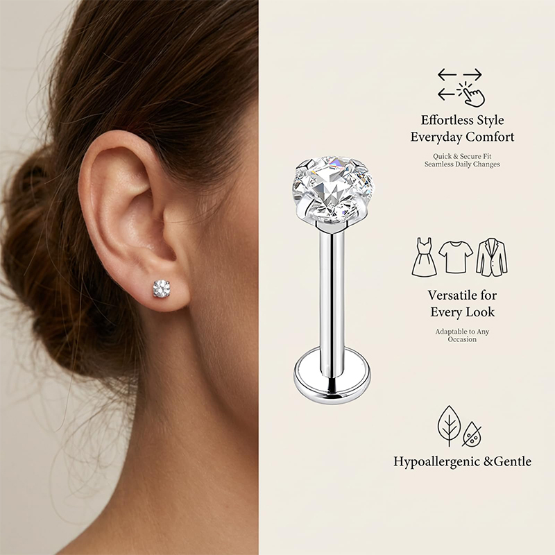 20G/18G/16G Surgical Stainless - огляд і ціна Body Jewelry Labret